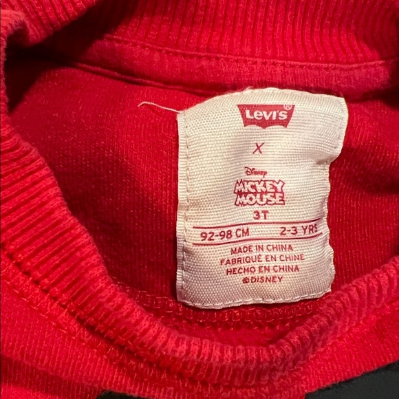 Levi's - Red Kids Sweatshirt with Mickey Mouse, Levi collab - Picture 5 of 5